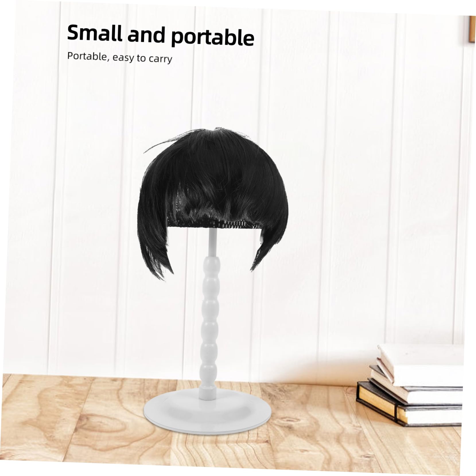 PACKOVE Soporte para Pelucas de Hierro Negro Red de Encaje Portátil