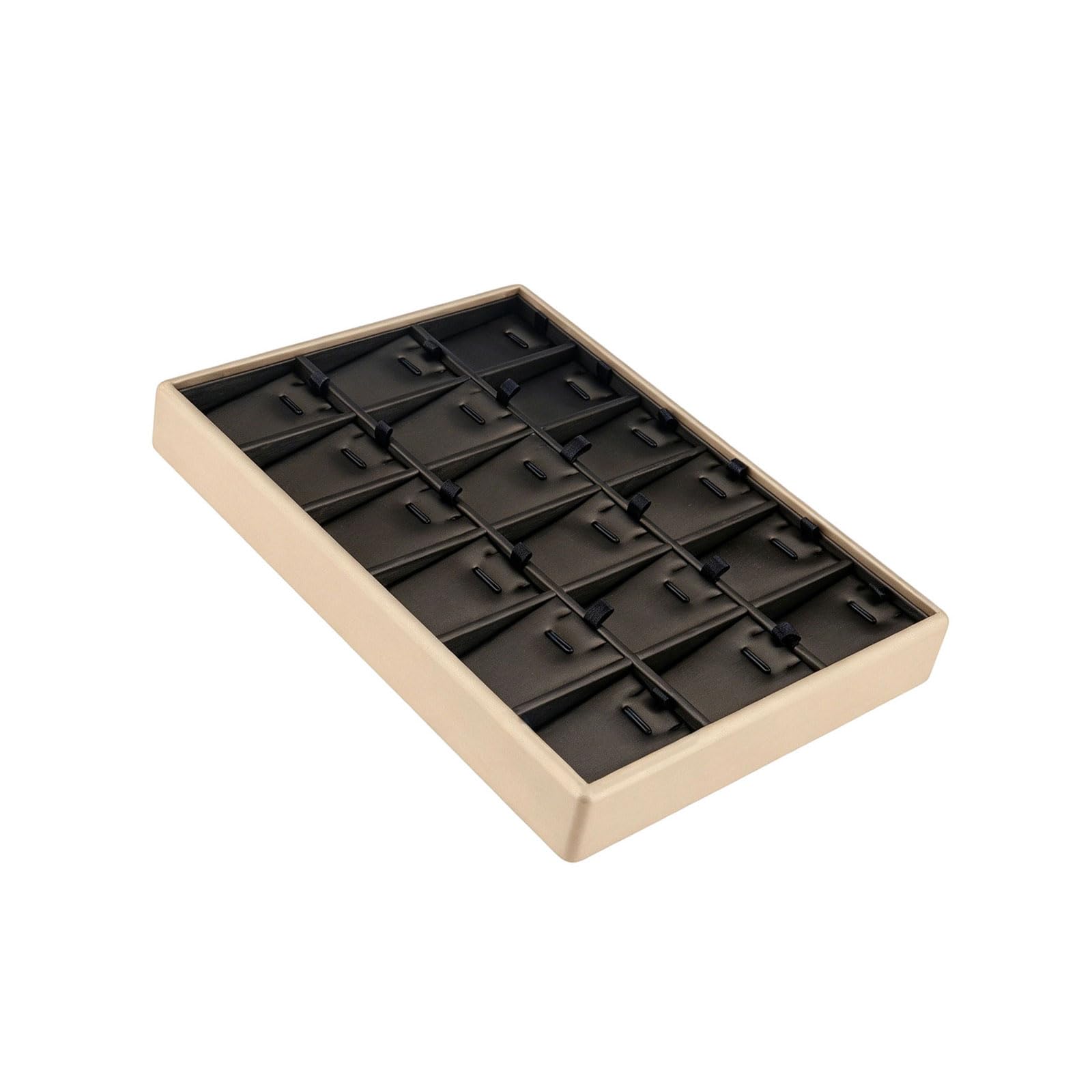 Poystng Practical Leather Jewelry Box Tray 18x25x3cm Designed to Tangling and Keep Items Safe Compact Jewelry Display