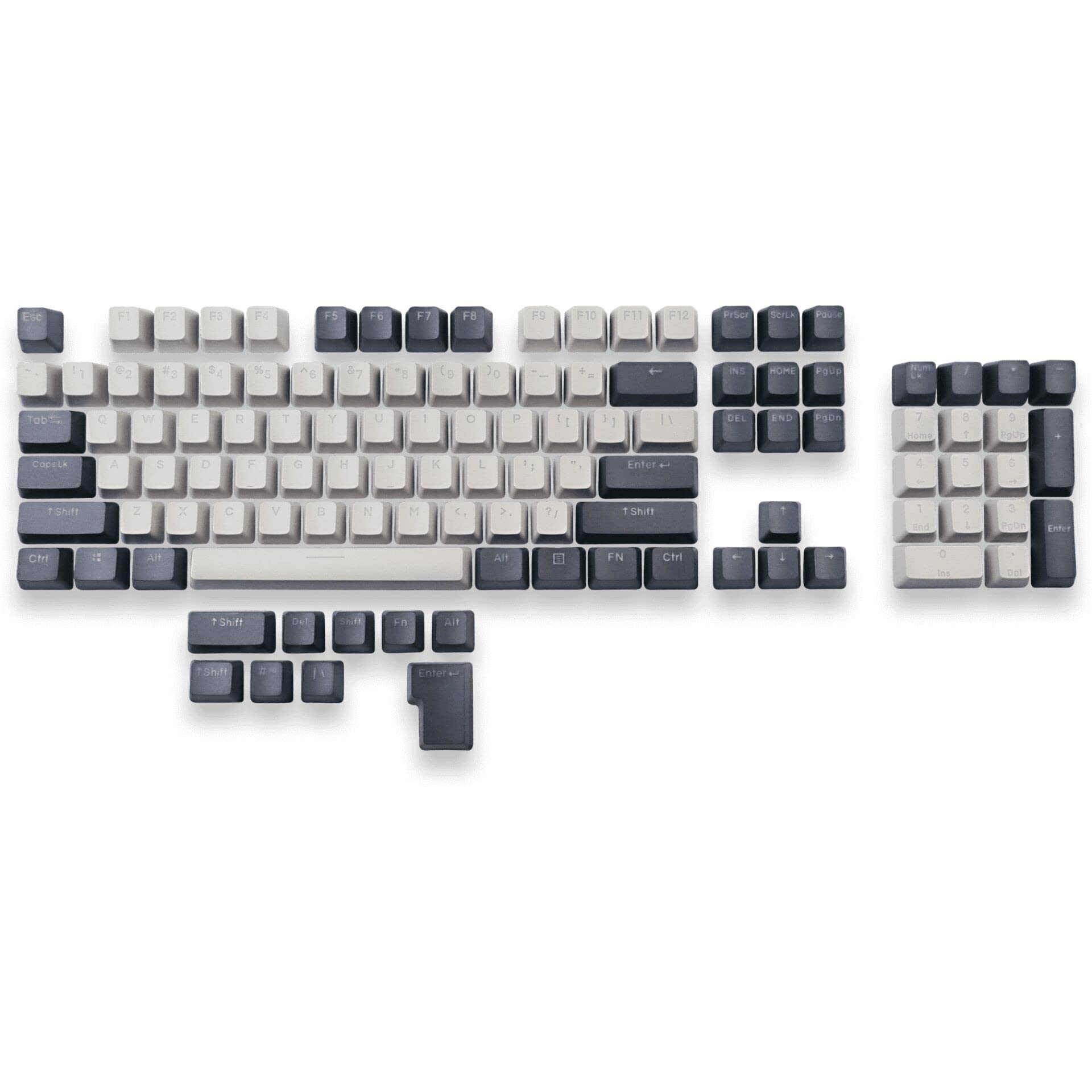 Mountain Mineral PBT Double Shot Tastenkappen-Set für MX-Schalter, OEM-Profil, 113 Tasten, US-ANSI ISO Addon