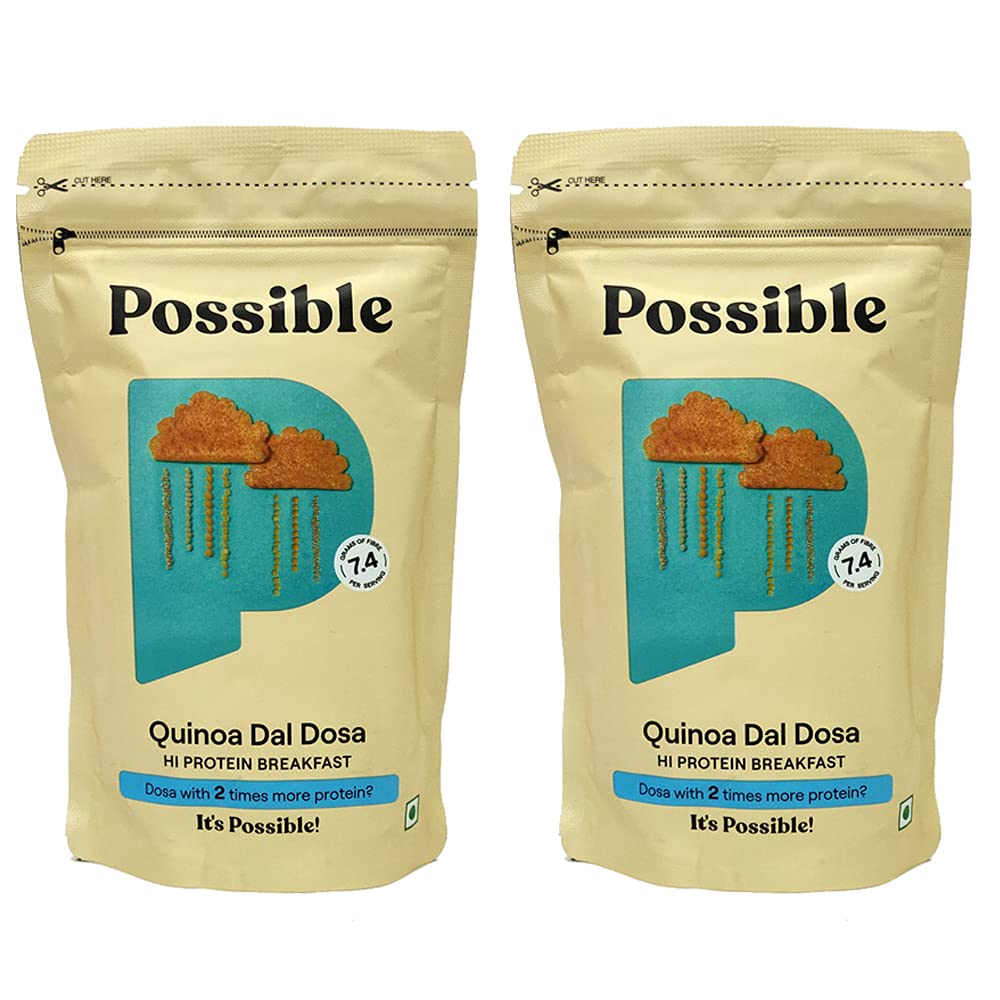Quinoa Dal Dosa: 2x more protein; no rice | Tasty Dosa Mix for the Entire Family | Easy to Cook | Low Glycemic Index | Quinoa and Pulses | Diabetes control, Weight Loss, Thyroid, PCOS, Hypertension | No Sugar, Preservatives or Artificial Stuff - 200  (B095WY4ZD8) Amazon Price History, Amazon Price Tracker