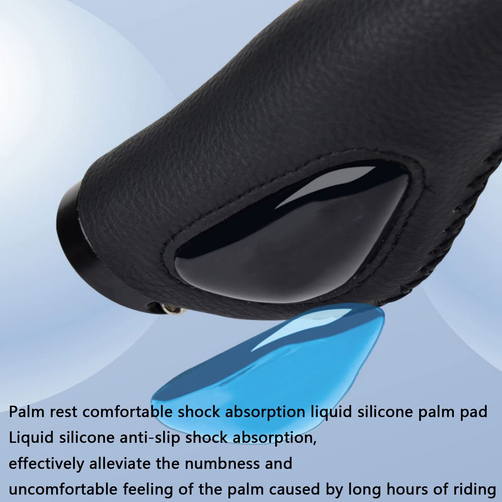Guidon de vélo, rehausseurs de Guidon, poignées de vélo de Montagne verrouillables, poignées de Guidon de vélo antidérapantes Absorbant Les Chocs for VTT MBX Bike Scooter électrique(Red)