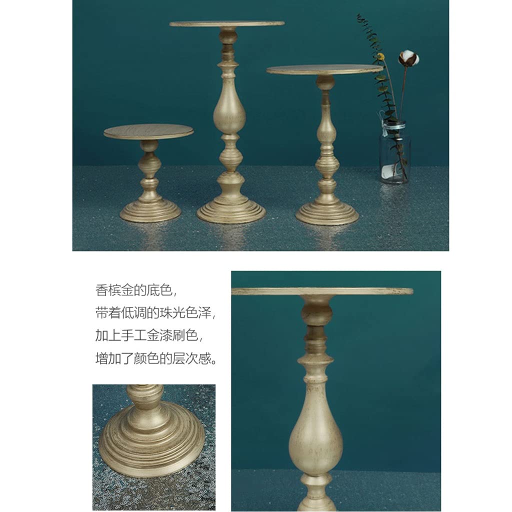LUCBEI Kuchenständer ServierStänder Französisch Kuchenplatte Goldene Dessert Tischdekoration Hochzeit Tisch Hochzeit Bankettbedarf Dessertfenster Display Regal Große Trompete Tortenständer (Size : A)