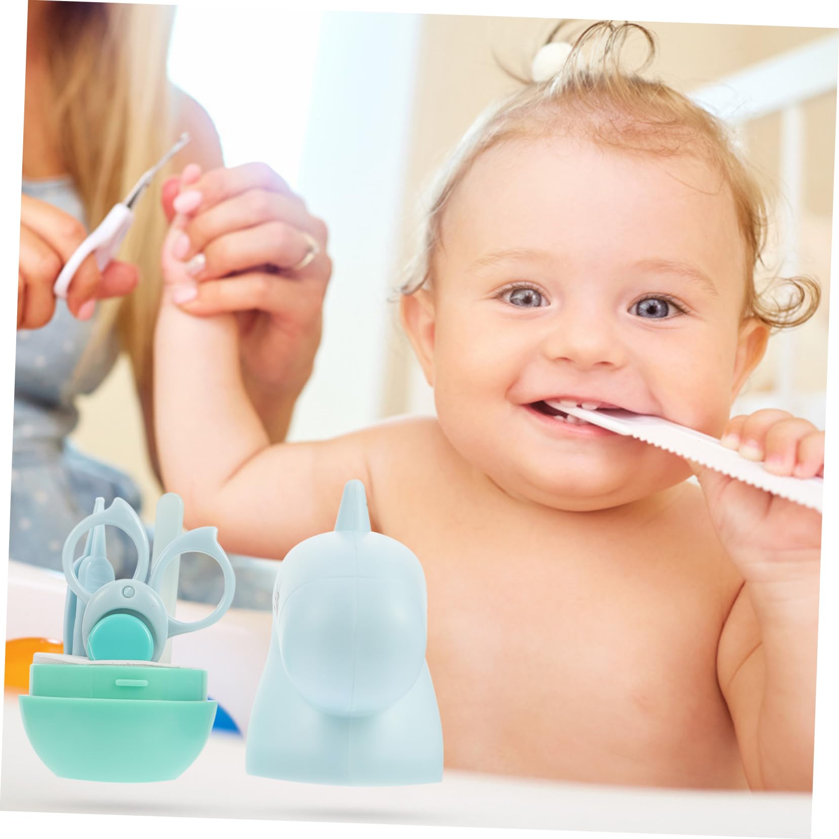 Toyvian Newborn Nail Trimmer Set Baby Nail Clippers Scissors Tweezers File Grooming Kit Adorable Design