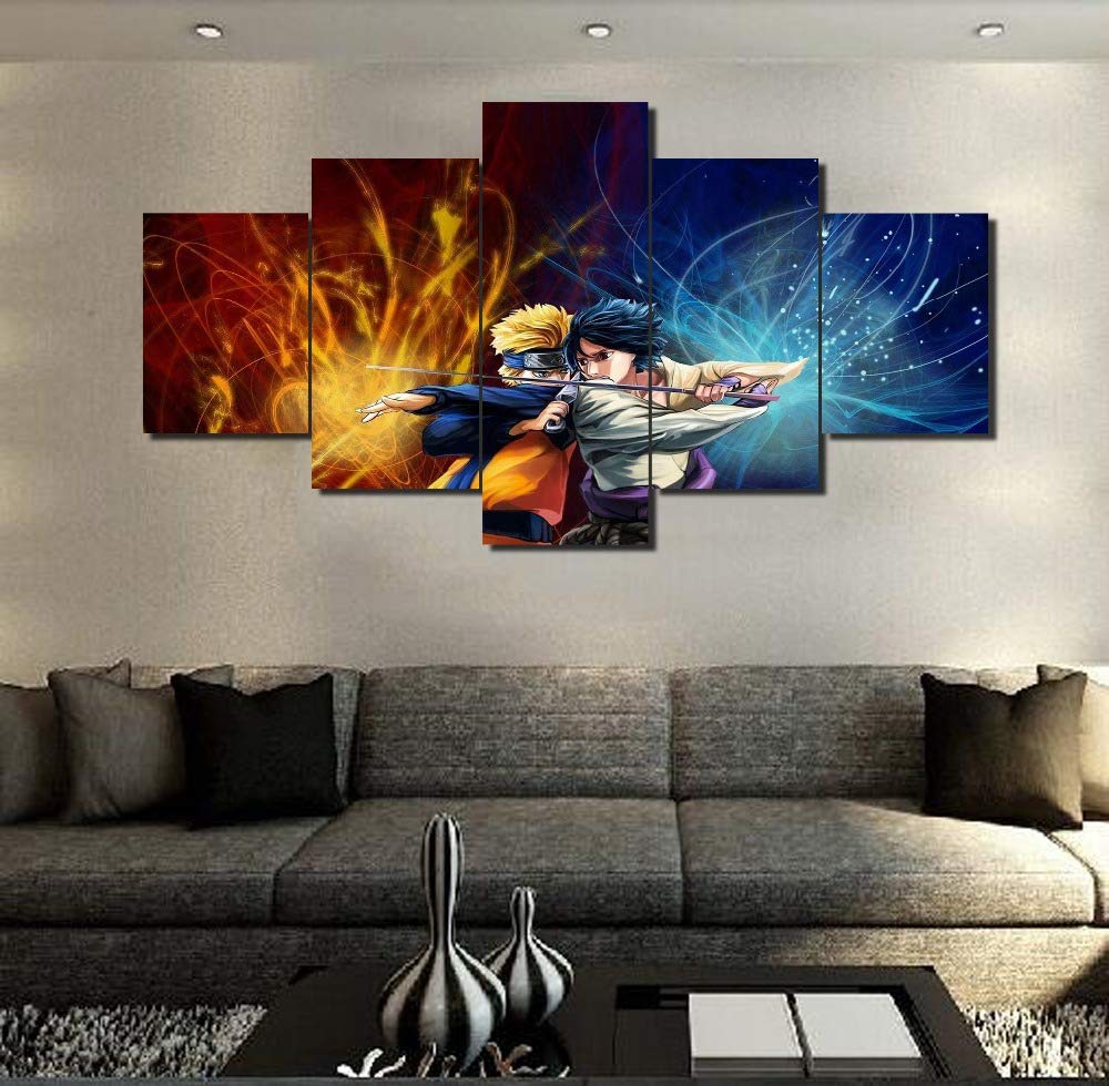Hunbeauty art Naruto Poster Naruto Uzumaki and Sasuke Doomed Battle