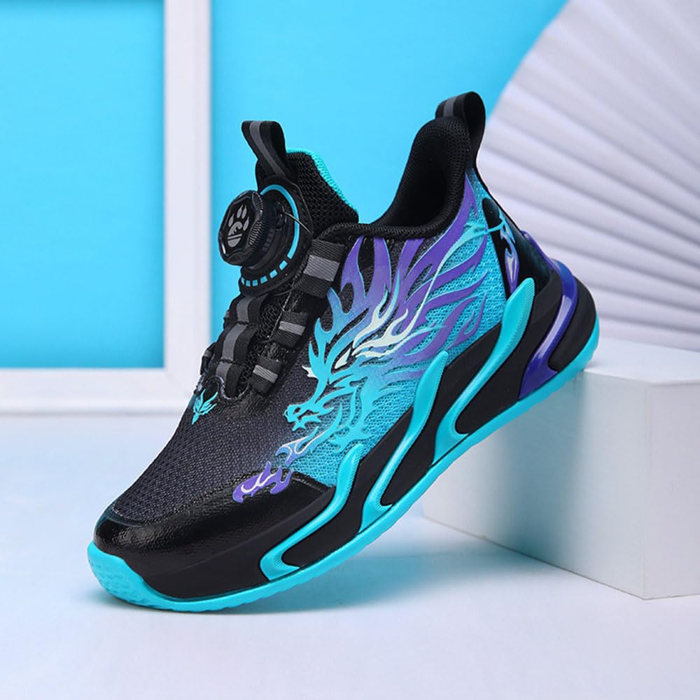 Hixingo Zapatos de Baloncesto para Niños, 29-39 Otoño Invierno Zapatillas de Baloncesto Niño Zapatillas de Deporte de Caña Alta Unisex Zapatillas Sneakers Antideslizantes Zapatos Casuales Cómodos