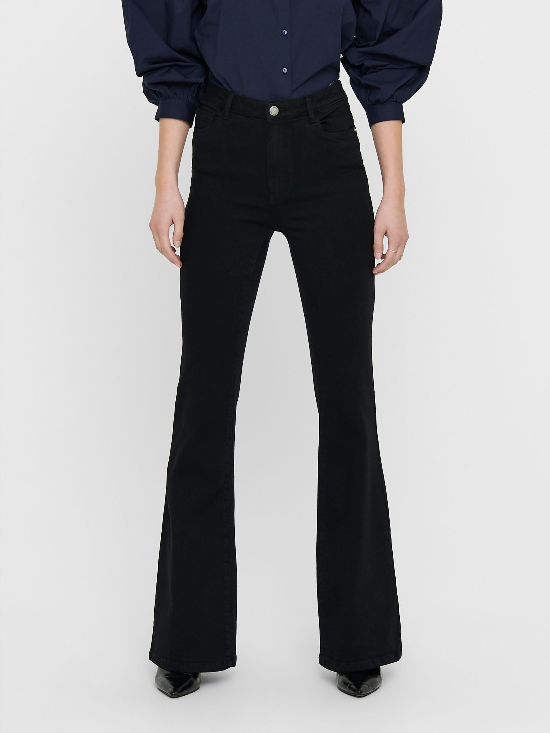 ONLY Damen Onlhella Life Hw Retro Flared DNM Pj006 Onlhella Life Hw Retro Flared DNM Pj006