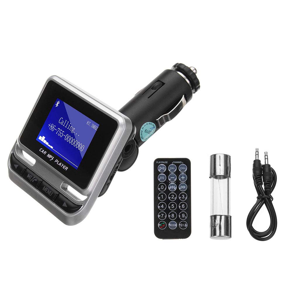 Fm12B Écran LCD Wireless FM Émetteur Bluetooth Voiture Mp3 Player Car Kit avec Chargeur USB Support TF Card Line-in Aux