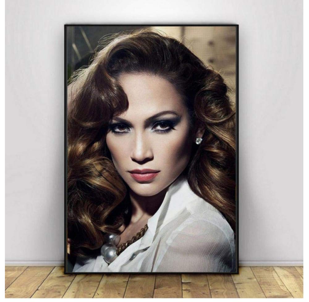 ZOEOPR Canvas Poster Jennifer Lopez Poster Wall Art Prints Canvas Painting Wall Art Pictures Home Decor Posters And Prints 50 * 70Cm No Frame