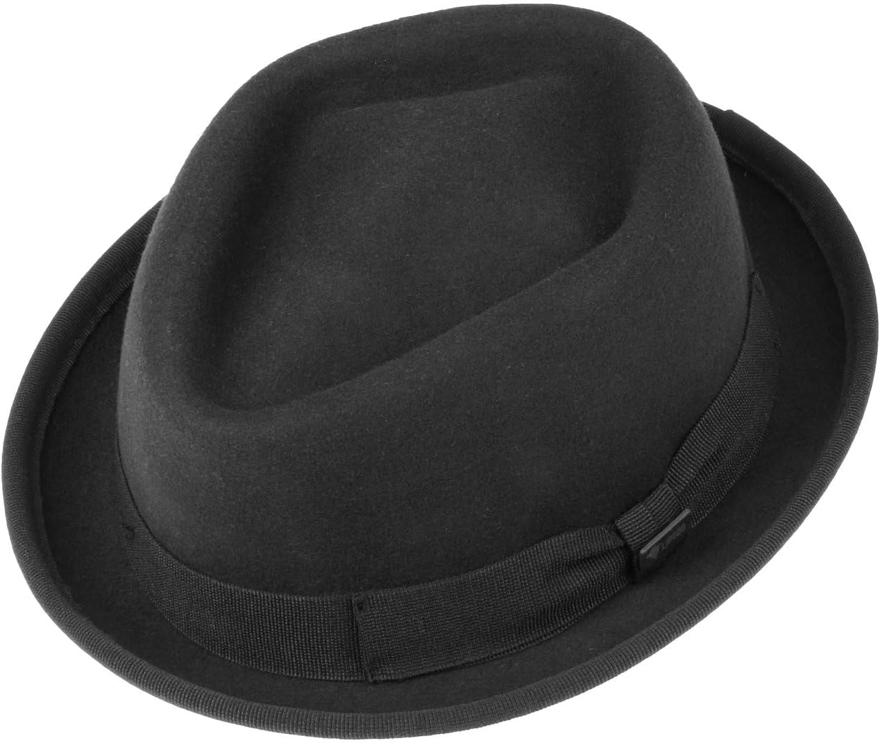 Lipodo Gratus Pork Pie Felt Hat Wool Felt Made in Italy Unisex Summer Winter Fedora Ribbed Band