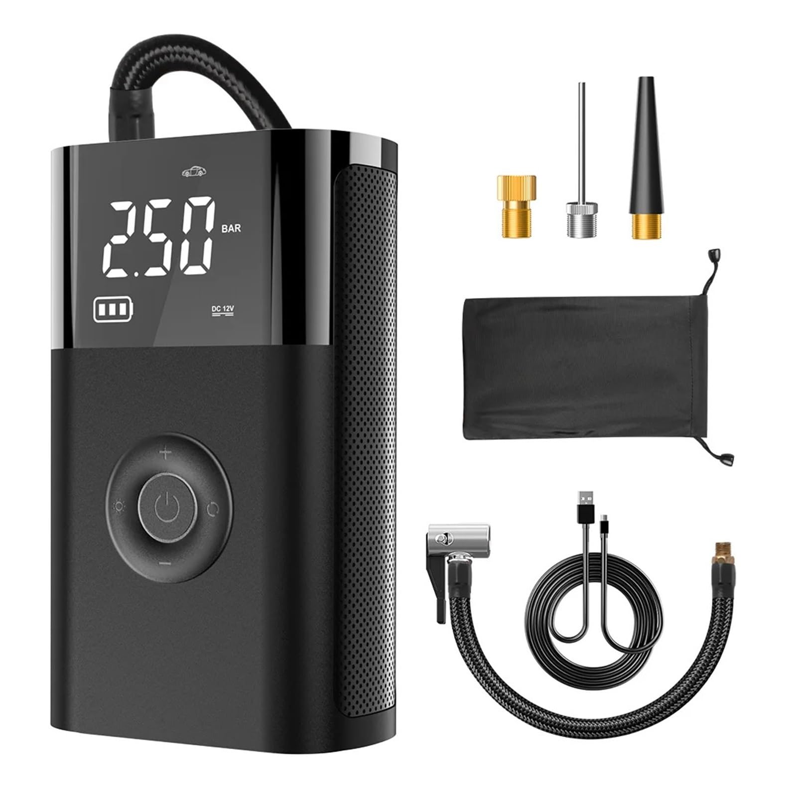 Compresseur d'air portable premium et lampe LED haute visibilité - 3