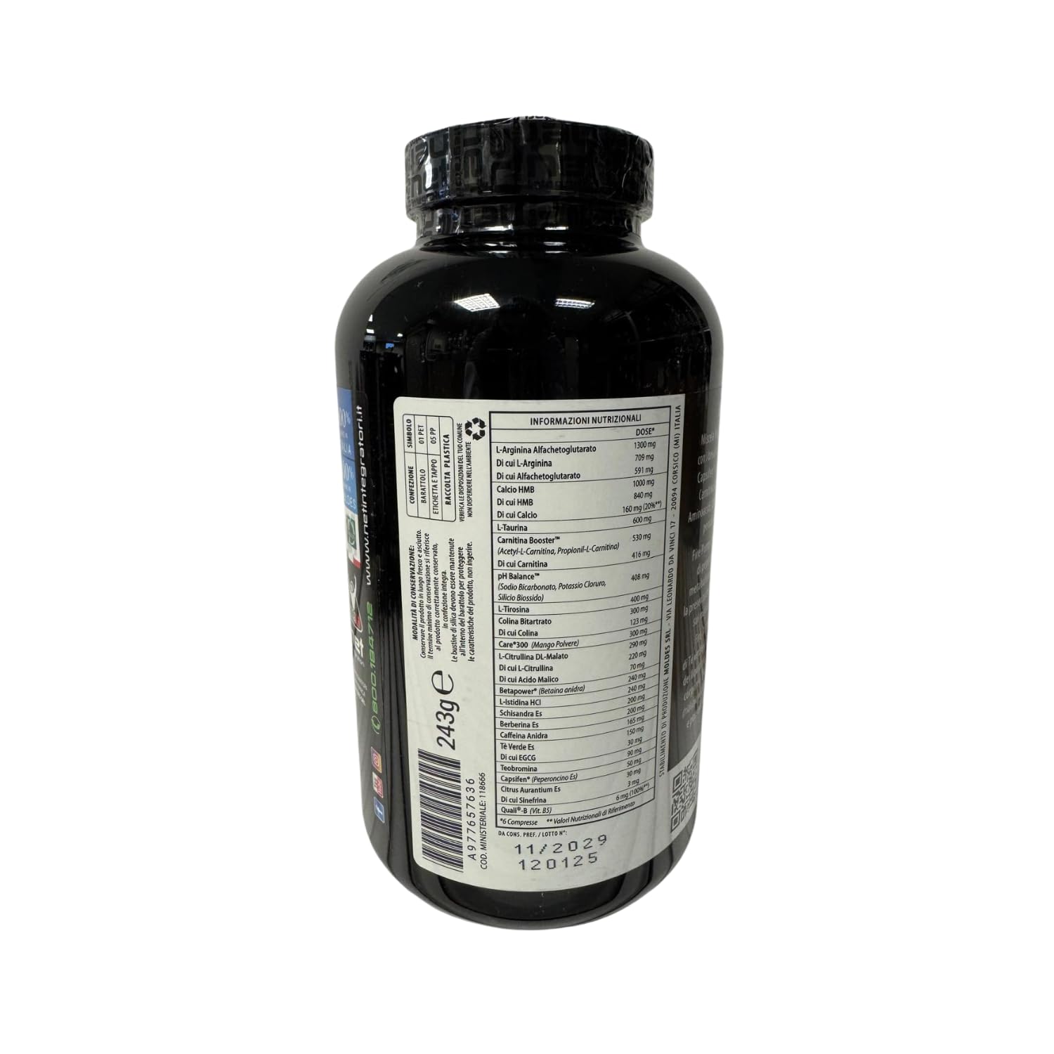 Net Integratori Fire Pump 180 cpr – Integratore Pre-Workout per la fase Cut – Propionyl-L-Carnitina e Acetyl-Carnitina per Energia Resistenza e Supporto alla Massa Muscolare