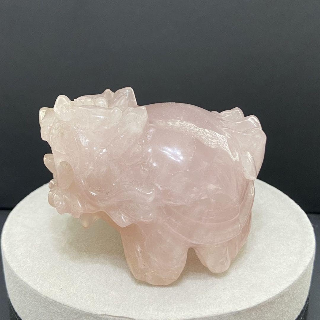 Amazon.co.jp: ローズクォーツ 龍亀 ロングイ 79×60×55.5 : Home