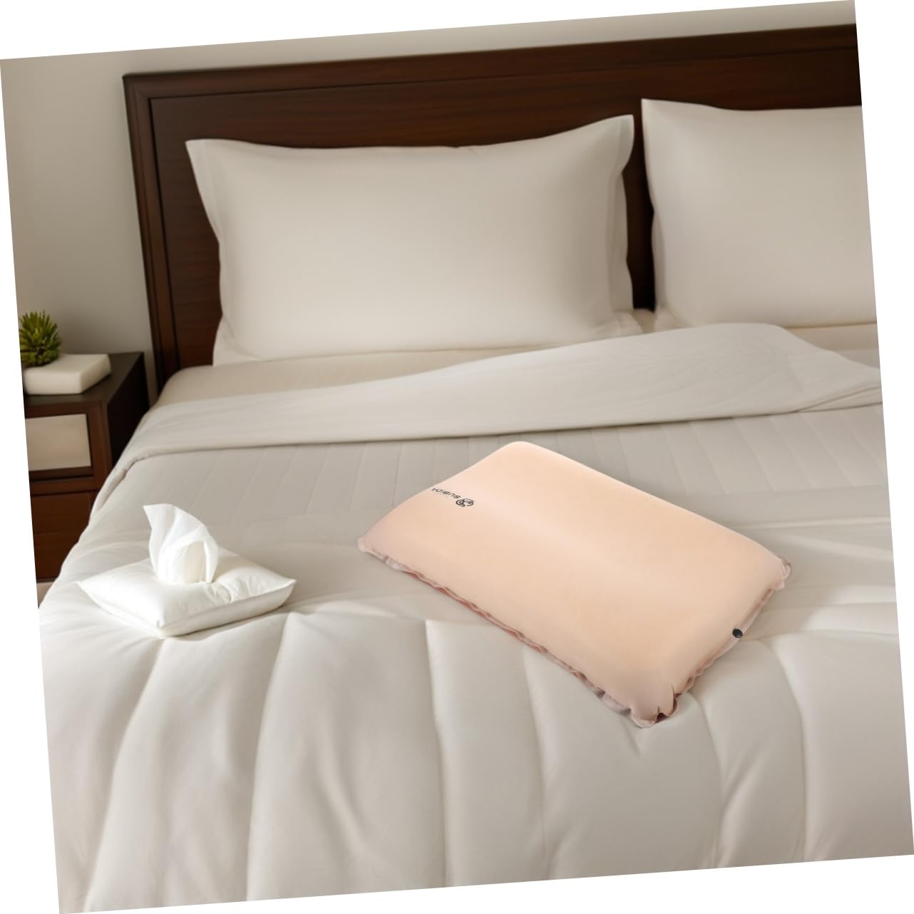 BESPORTBLE Almohada de Viaje Autoinflable de Memoria para Exteriores