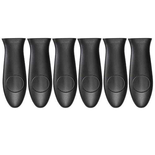 kulusion Silicone Hot Handler Holder 6 Pcs Black