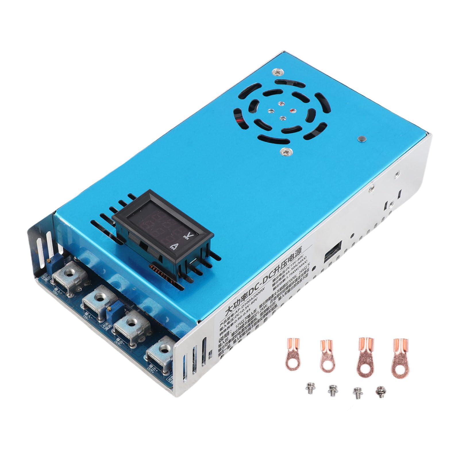FTVOGUE Fuente de Alimentación Elevadora Convertidor CC 1,75 KW 100 A Regulador de Voltaje de Alta Potencia para Equipos Científicos de Robótica de Laboratorio con Pantalla Digital