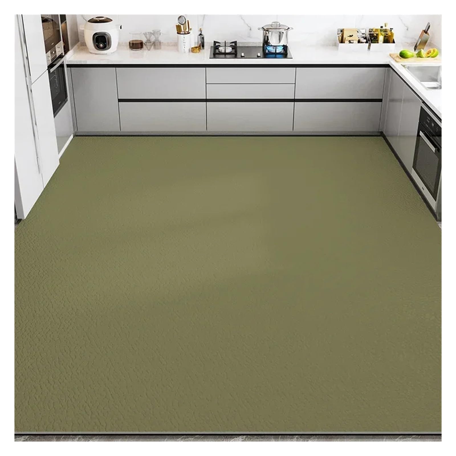 Alfombra de cocina de PVC ideal para la zona del fregadero gris 40x120