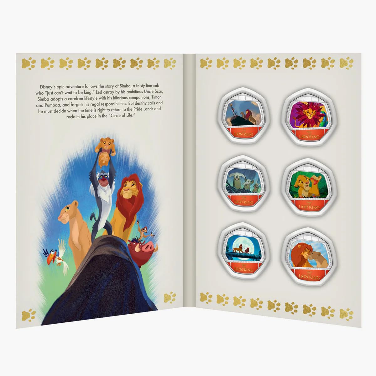 FANTASY CLUB Moments Le Roi Lion – Set de 6 Pièces de Collection Disney en Couleurs HD – Édition Limitée avec Scènes Iconiques