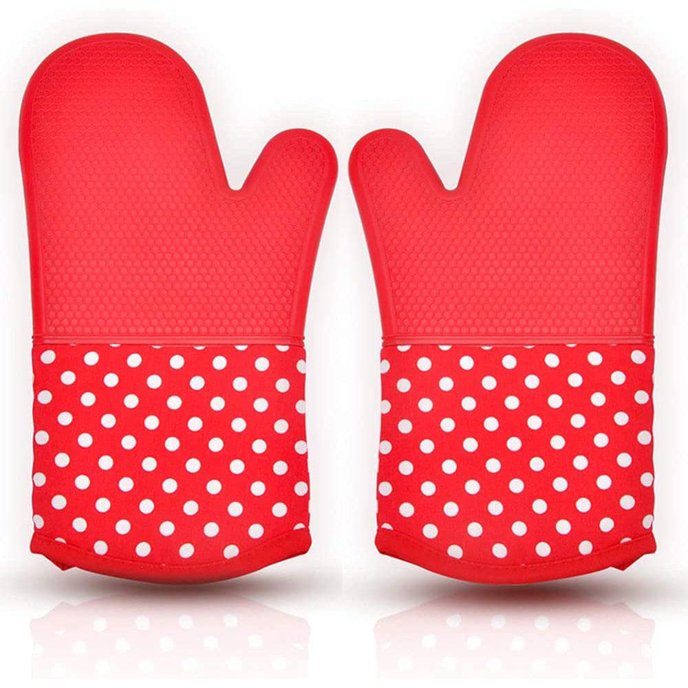 Guantes de silicona para horno que evitan quemaduras en cocina