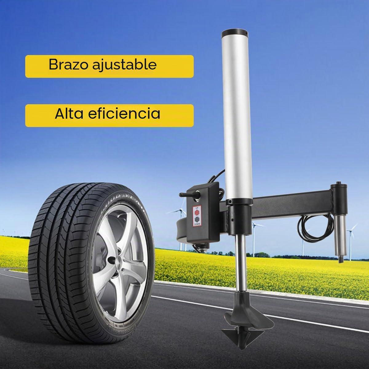 Desmontadora De Neumáticos,Brazo Auxiliar Izquierdo para Máquina Desmontadora de Neumáticos,Accesorio Profesional Acero Reforzado,Brazo Asistente Ajustable para Llantas,Universal para Coche, M
