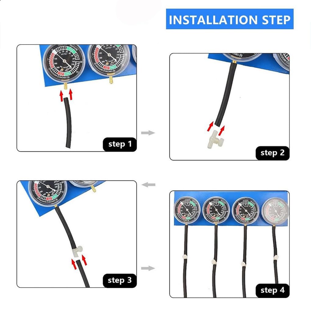 Herramienta de sincronización de carburadores para motocicletas, probador carburadores para motocicletas, kit sincronización, herramientas diagnóstico para, equilibrador 4 cilindros