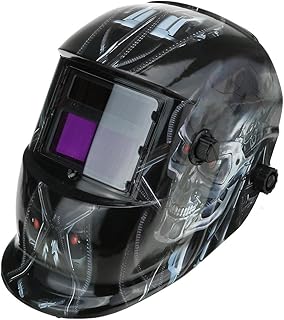 Solar Power Welding Helmet Auto Darkening Mask TIG Grinding Adjustable Knob