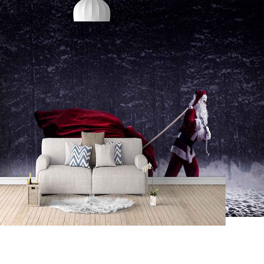 Papier Peint Canevas 3D Scène De Neige autocollant mural salon decoration 300x210