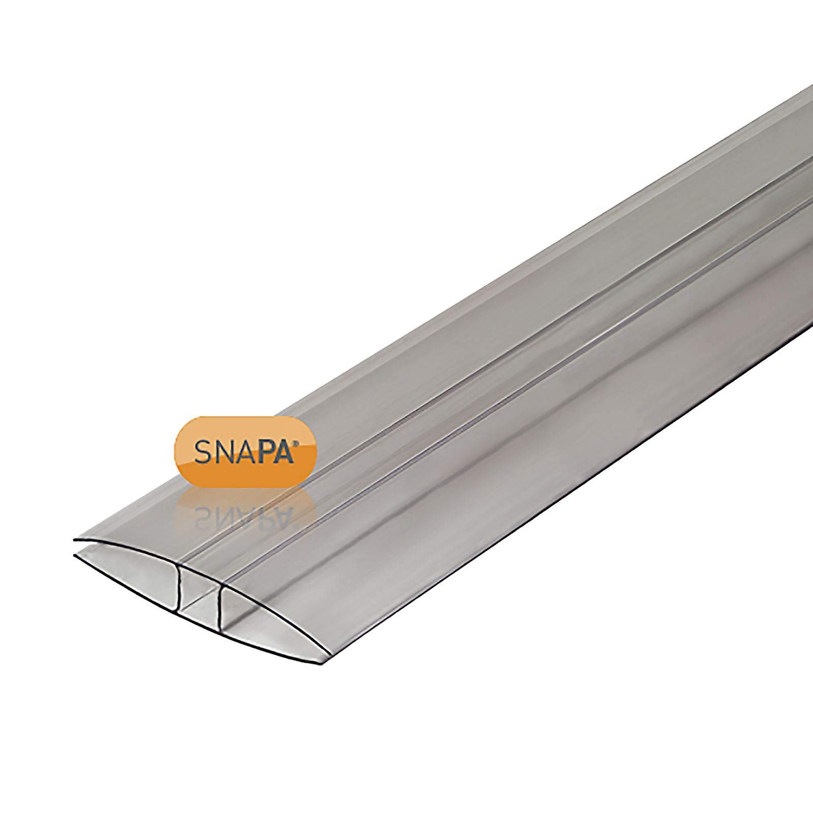 Buy 3m, 16mm Clear HSection Joining Strip uPVC Plastic Muntin for Multiwall Polycarbonate