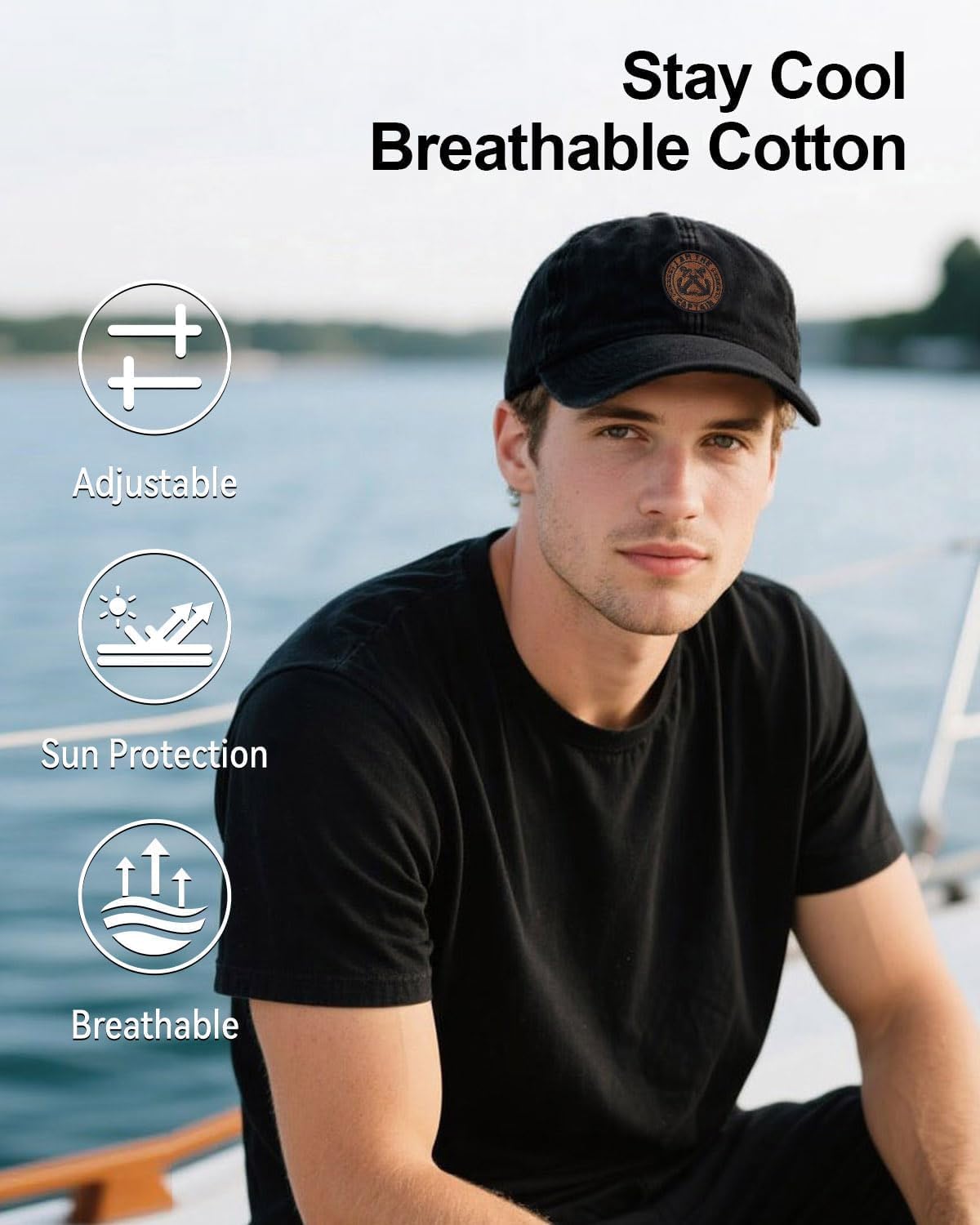 Captain Hat for Men Women - Embroidered Mariners Hat Sailor Boat Captain Baseball Cap - Image 3