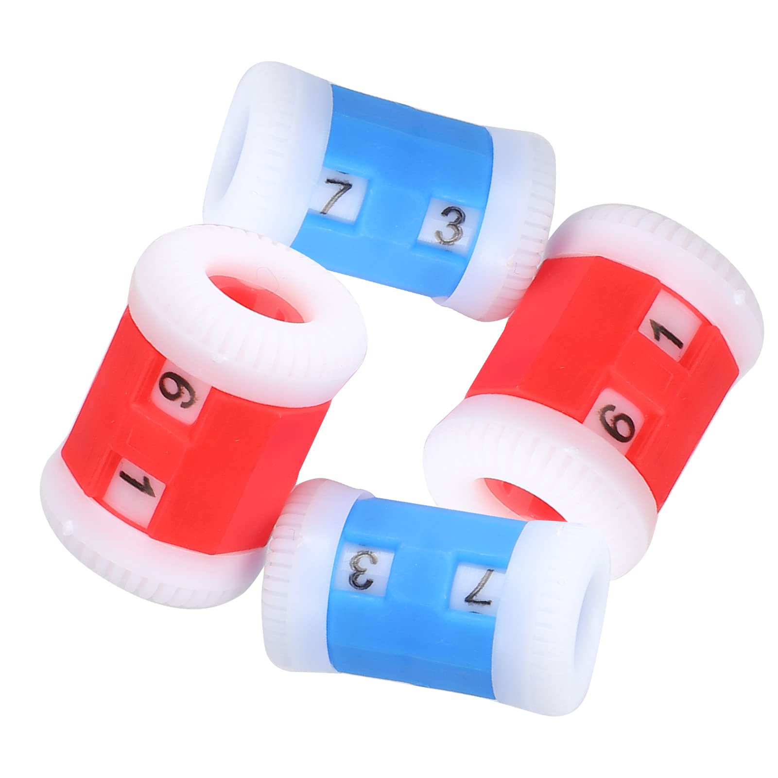 Plastic Knit Counter Counting Ring Color Line Marker Row Stitch Tool Crochet Accessories Knitting Tool Knitting Crochet Notions (2 Large and 2 Small) - Image 2