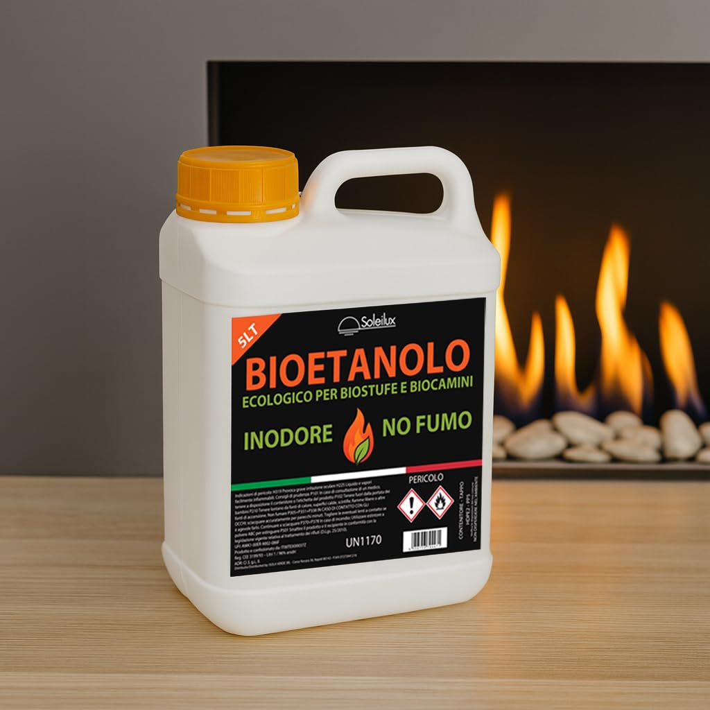 Bioetanolo combustibile per stufe Bio 4 taniche da 5lt - inodore no fumo naturale no zolfo