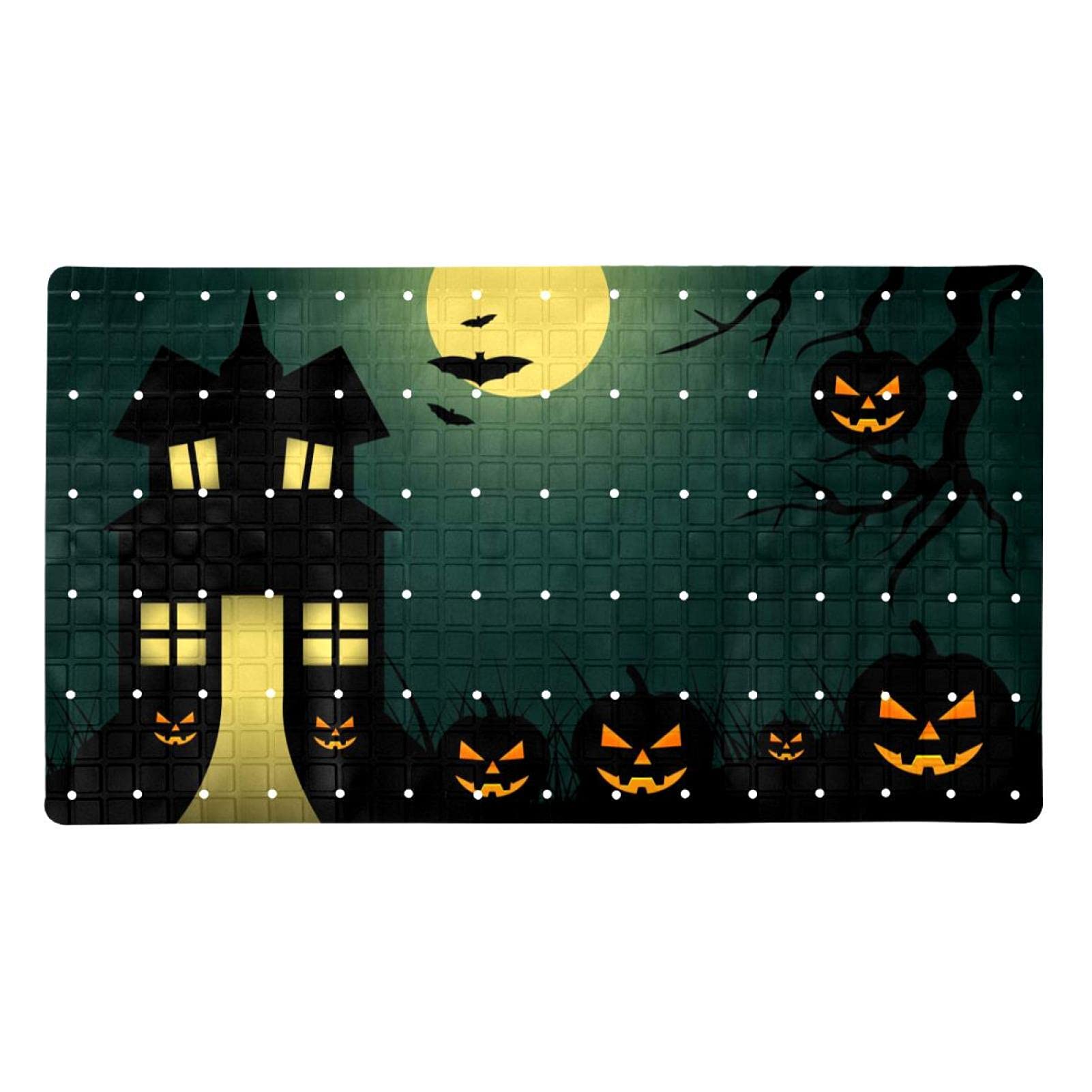 Alfombrilla de ducha de Halloween en PVC con 112 ventosas para baño de hotel