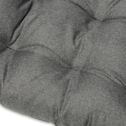 Coussin pour chien XL imperméable et lavable en lin noir et gris - 4