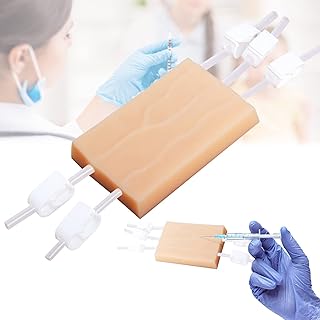 IV Injection Training Pad, IV Training Kit with Simulated Skin Lines and Raised Vascular Veins for Nursing Student Injection Training, Practice Medical Education, Practice Injection Skills