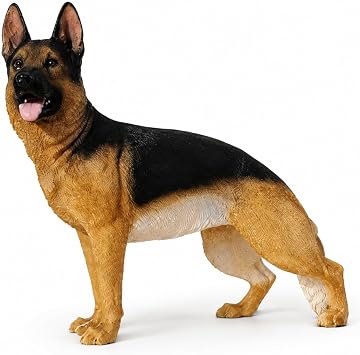 Comfy Hour Doggyland Collection, Miniature Dog Collectibles Standing German Shepherd Wolf Figurine, Realistic Lifelike Animal Statue Home Decoration, 7.09" L x 2.8" W x 6.3" H, Polyresin