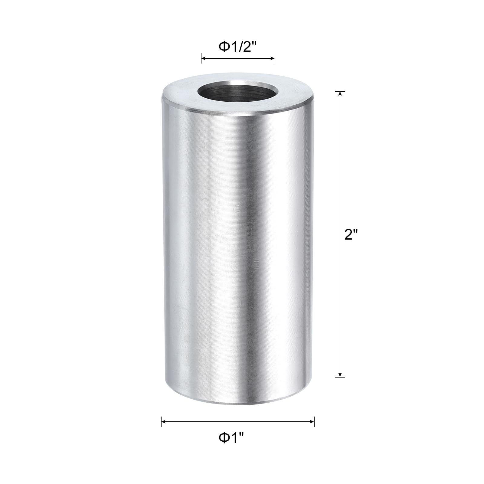 QUARKZMAN 10 sztuk wsporników dystansowych ze stali nierdzewnej 1/2" otwór x średnica zewnętrzna 1" x długość 2" tuleja dystansowa z gładką powierzchnią okrągła do śrub, śrub i prętów 1/2"