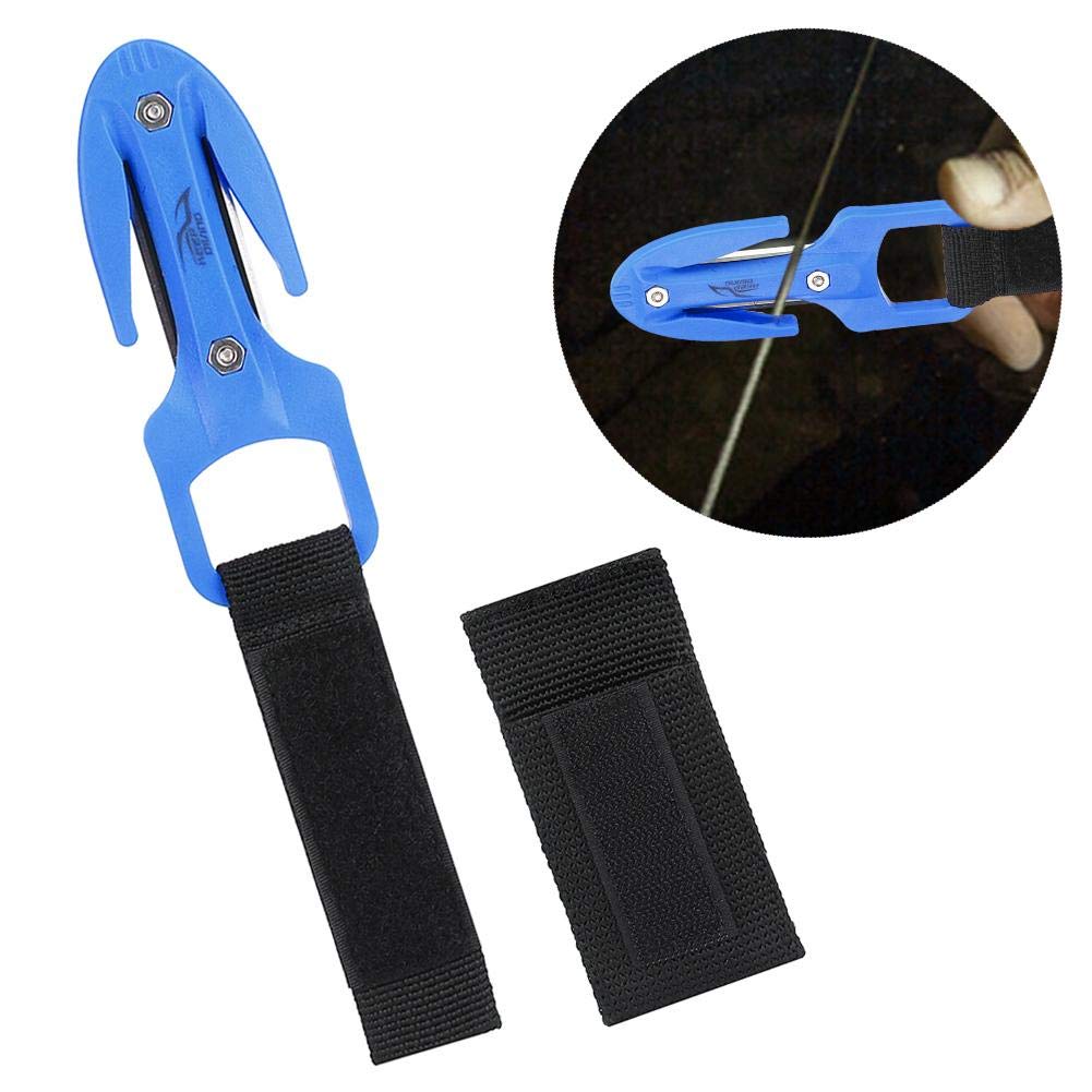Tbest Sicherheit und Rettung Scuba Diver Twin Line Cutter mit Hartplastikscheide ABS Tauchen Schneidmesser Tauchen Hand Line Cutter Tauchen Secant Schneidmesser Unterwasser