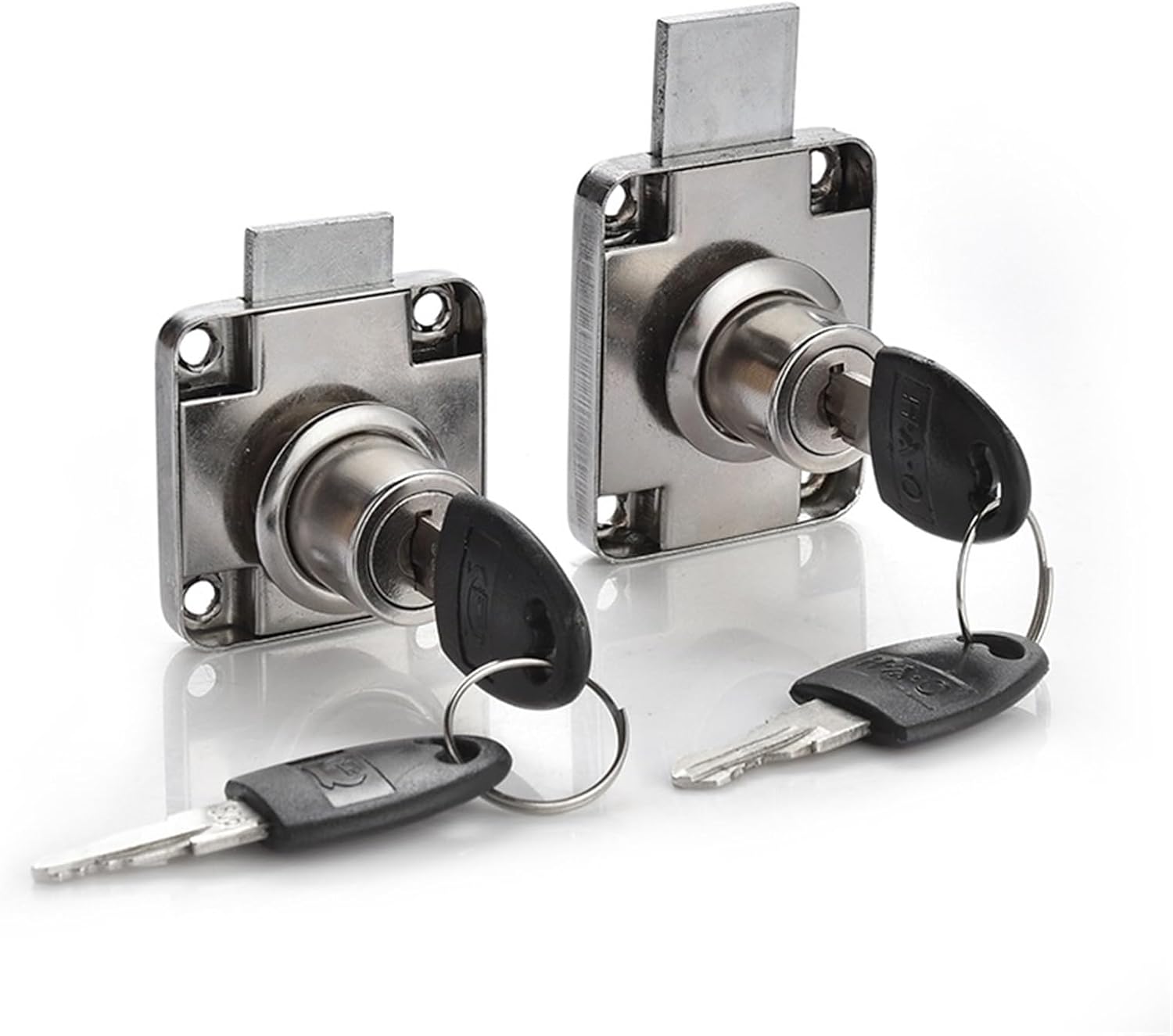 Copper Drawer Locks Cabinet Cam with 2 Keys Hardware 1Pcs(139-22 Iron)