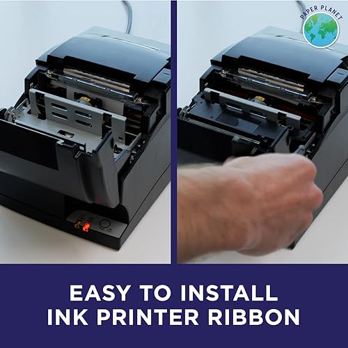 Miniatura 6 de Paper Planet - Cinta de repuesto de tinta roja y negra para impresora de cocina Clover (impresora de recibos de cocina Star SP700)  Compatible con