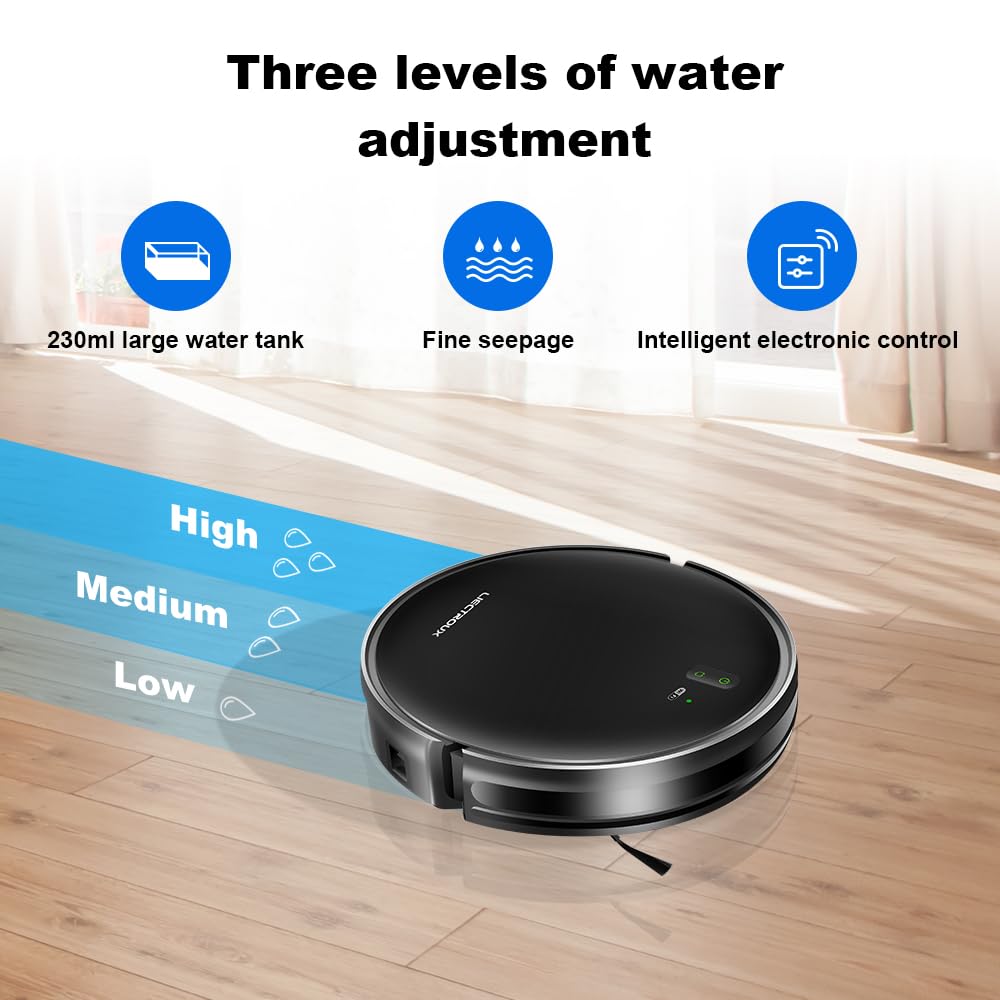 LIECTROUX L200 robot odkurzający, inteligentne mapowanie, aplikacja WiFi i sterowanie głosem, odkurzanie 4000 Pa, silnik bezszczotkowy, współpracuje z Alexa i Google Assistant, idealny do sierści