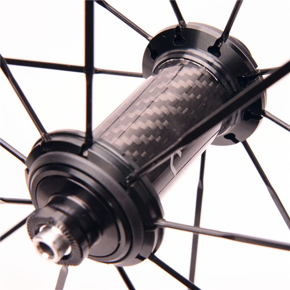 Set Ruote In Carbonio Superteam 700C 50mm - Freno A Pattino, Larghezza 23mm, 3K Basalto