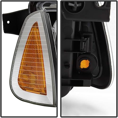 Miniatura 5 de ACANII - Faros delanteros cromados para Dodge Charger 2006-2010 con luces de esquina, 4 piezas para el lado del conductor + del pasajero