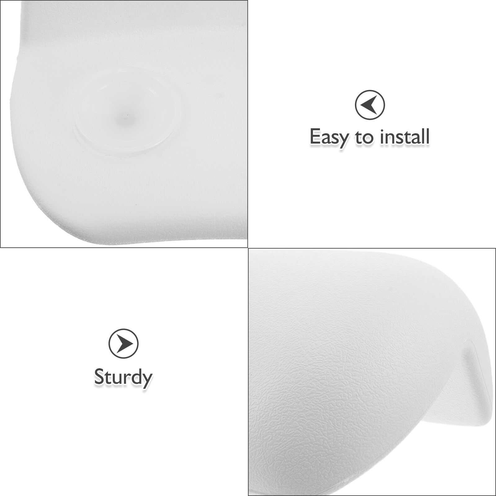 Cuscino da Vasca da Bagno in Silicone con Ventose, Bianco | Supporto Testa Stabile, Leggero e Confortevole, per Spa e Viaggio, Pu e Silicone