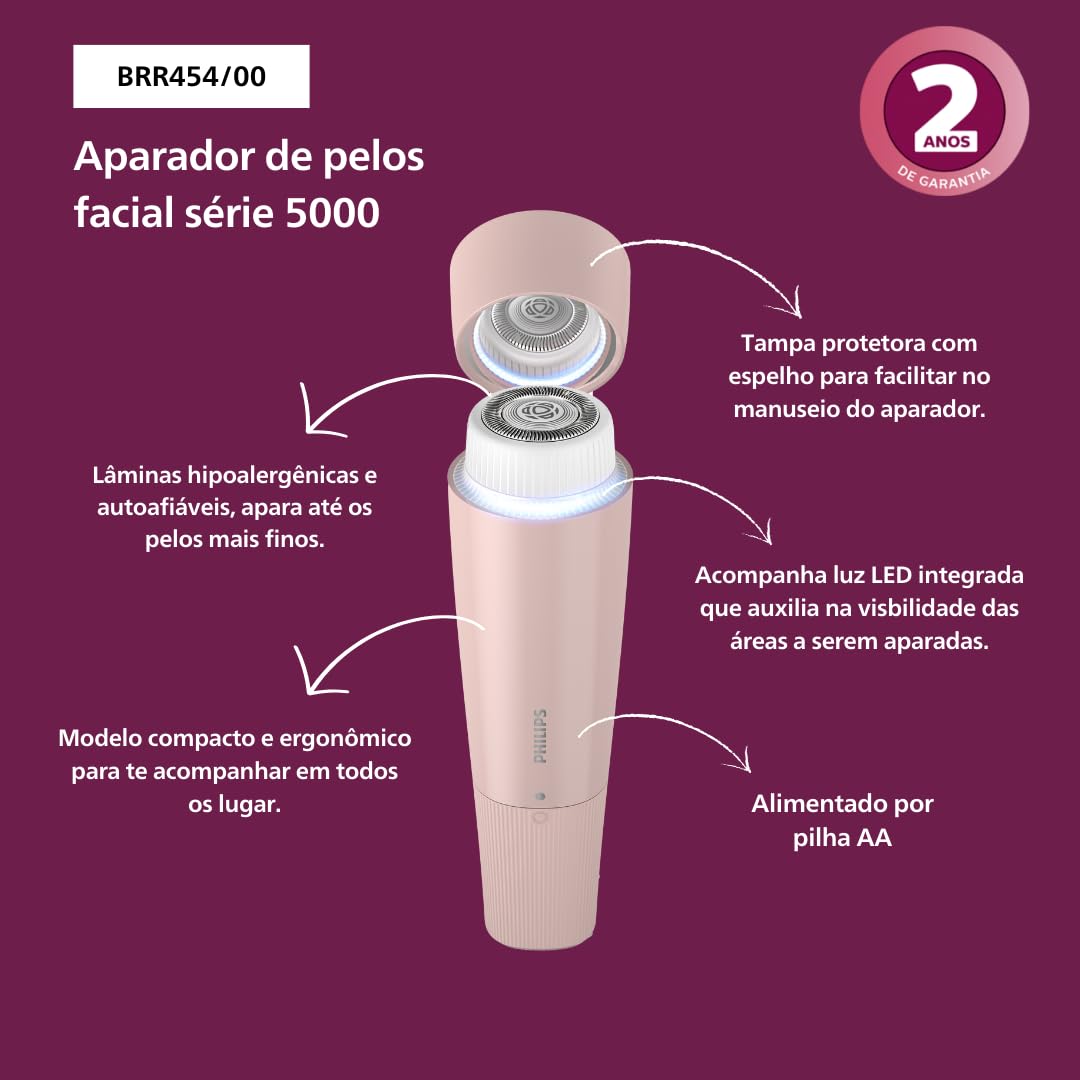 Aparador de Pelos Faciais Philips BRR454/00 Serie 5000 com Espelho e Luz de LED Integrados em promoção! Veja a oferta e mais achadinhos de Depilação 2 Hoje é o melhor dia para comprar Aparador de Pelos Faciais Philips BRR454/00 Serie 5000 com Espelho e Luz de LED Integrados com aquele preço maroto! Promoção! Aproveite a oferta! 2
