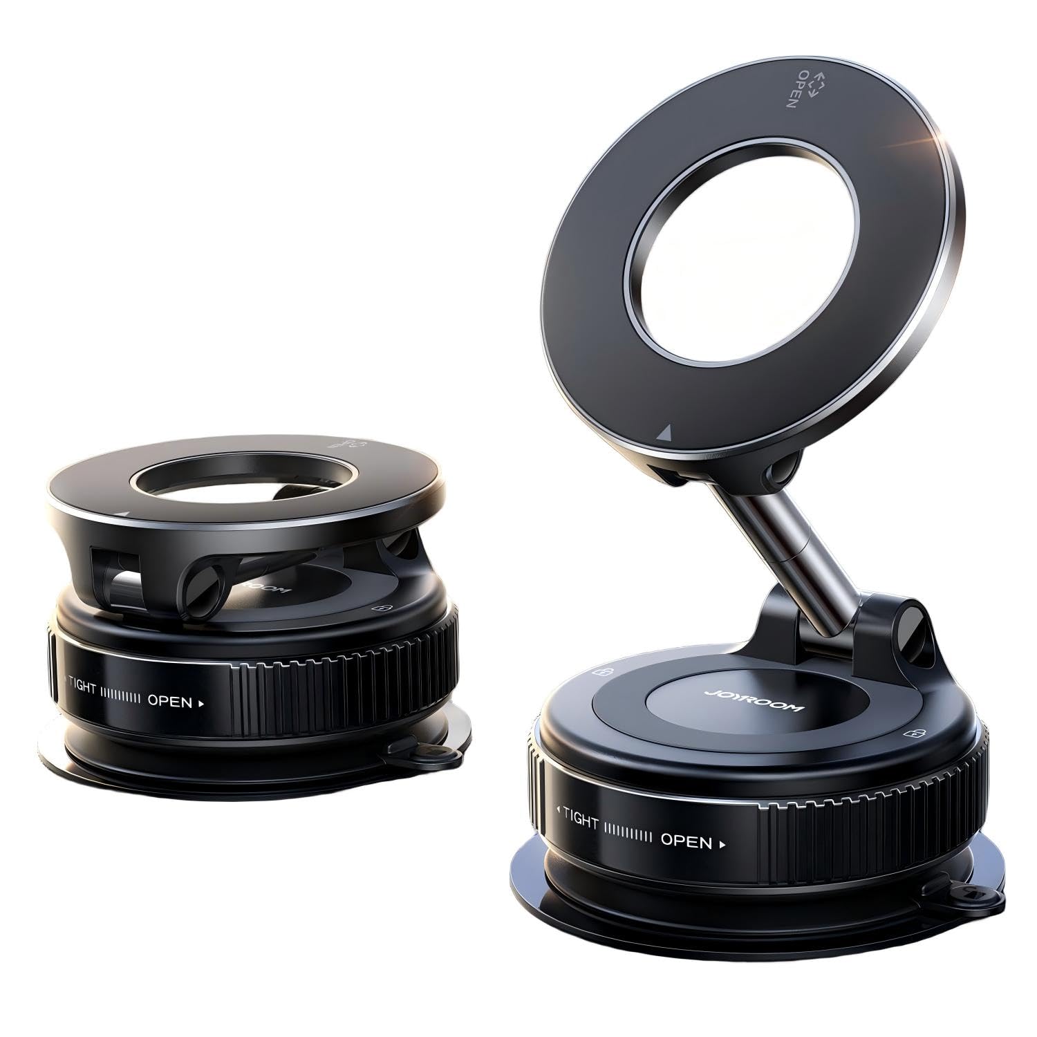 JOYROOM Suction Cup Phone Mount, Vacuum Magnetic Phone Holder for Car, Metal Strut Magsafe Car Mount for iPhone 16 Pro Max Plus/iPhone 15 14 13 12 & Android Magsafe Case, Black-image-13