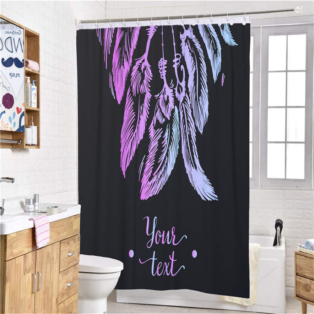 Chickw11 Tende Da Doccia Impermeabile Antimuffa Tenda Da Bagno Con 12 Ganci Poliestere 3D Stampato Vacanza - Foto 8