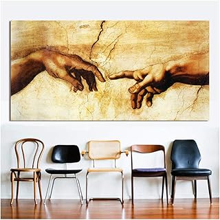 ZHANGPENGBOFBH Quadro su Tela Pittura Classica Creazione Decorativa di Adam Decorazioni per la casa Immagini da Parete per Soggiorno 50x120 cm (19,7
