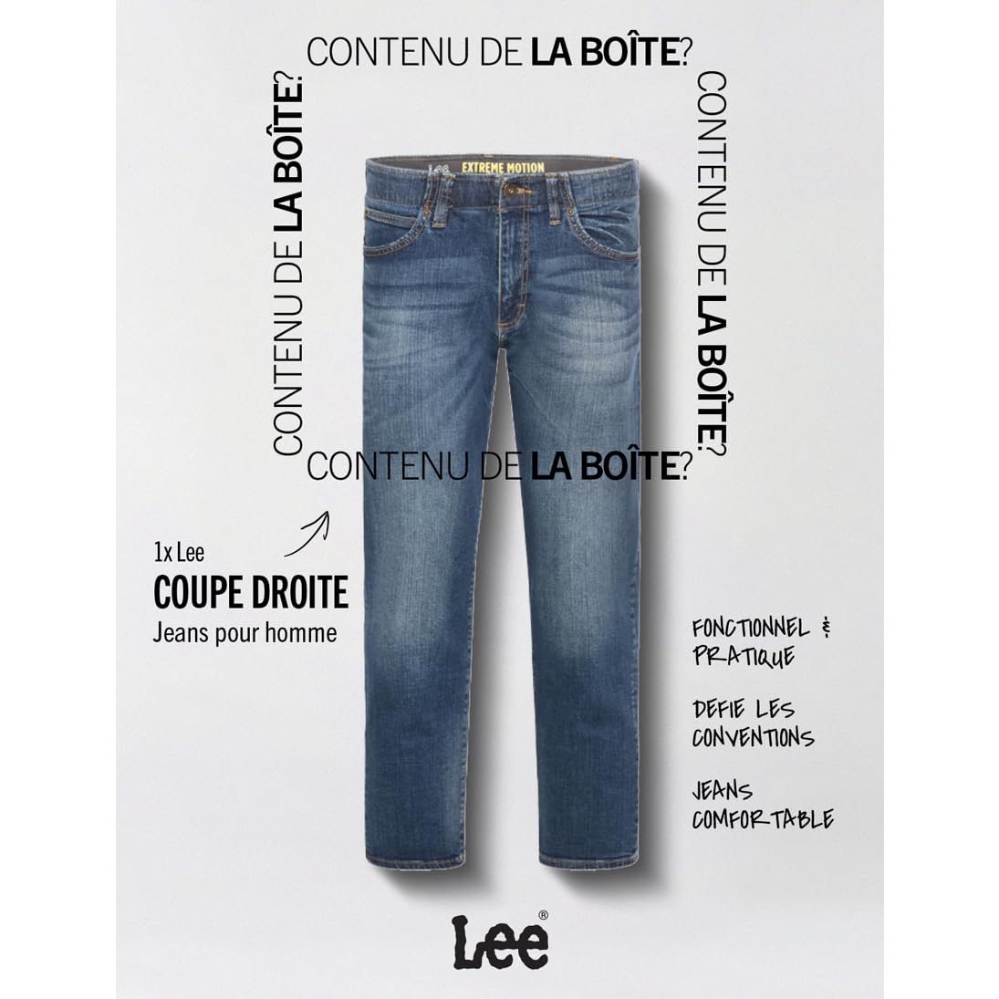 Lee Straight Fit Xm Jeans Homme