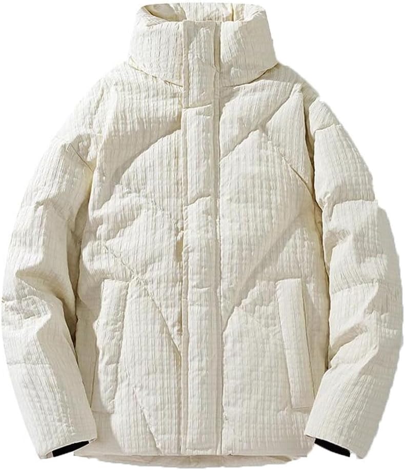 Men's Casual Stand-Collar Loose-Fitting Solid-Color Jackets