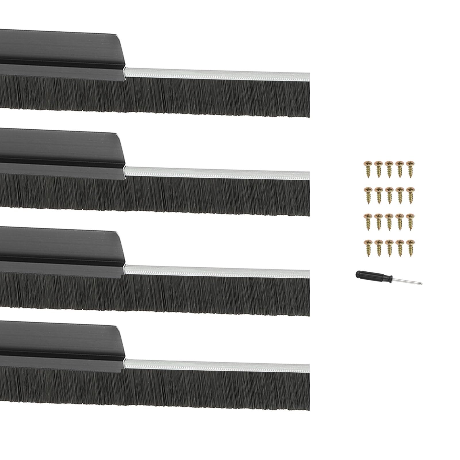 PATIKIL Door Brush Sweeps 0.59" Bristles x 39.37" Long