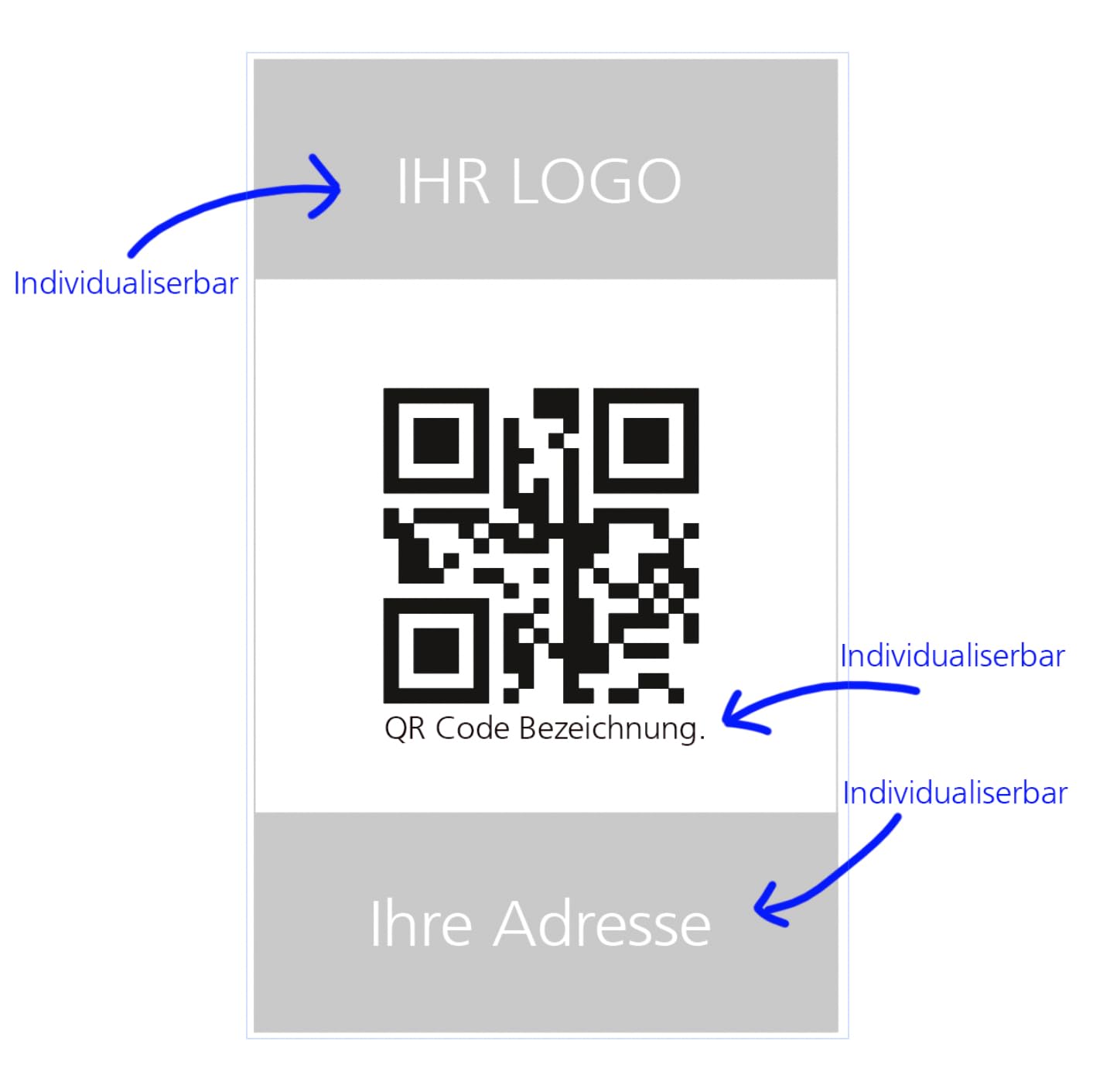 1000 Stück – Wartungsaufkleber individuelle Anpassbare QR-Code Etiketten fortlaufende Nummer oder/und Zahlen Barcode | inkl. Ihrem Logo | Made in Germany
